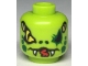 Part No: 3626pb2297  Name: Minifigure, Head Alien with Yellow Snake Eyes and Mouth with Fangs, Dark Green Scales on Cheeks Pattern