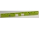 Part No: 41239pb034  Name: Technic, Liftarm Thick 1 x 13 with White Stripes and Silver Hood Latches Pattern (Sticker) - Set 42138