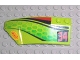 Part No: 41750pb014  Name: Wedge 8 x 3 x 2 Open Left with Red and Black Stripes, Green Scales, Red '34' and '4WD' Pattern (Stickers) - Set 4589