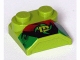 Part No: 41855pb06  Name: Slope, Curved 2 x 2 x 2/3 with 2 Studs and Curved Sides, Lip End with 'M', Black/Red/Green Pattern