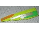 Part No: 42061px1  Name: Wedge 12 x 3 Left with Silver, Green, and Dark Orange Pattern