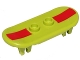 Part No: 42511pb14s  Name: Minifigure, Utensil Skateboard Deck with Dark Red Stripe Pattern (Sticker) - Set 71006