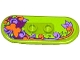 Part No: 42511pb15  Name: Minifigure, Utensil Skateboard Deck with Orange Butterfly, Medium Lavender Stems and Leaves Pattern (Sticker) - Set 41099