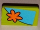Part No: 4865pb071R  Name: Panel 1 x 2 x 1 with Orange Flower Pattern Model Right Side (Sticker) - Set 75901