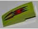 Part No: 50950pb023  Name: Slope, Curved 3 x 1 with Red Fire Pattern (Sticker) - Set 8199