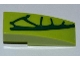 Part No: 50950pb047R  Name: Slope, Curved 3 x 1 with 4 Lime Scales Pattern Model Right Side (Sticker) - Set 9558