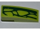 Part No: 50950pb048L  Name: Slope, Curved 3 x 1 with 7 Lime Scales Pattern Model Left Side (Sticker) - Set 9558