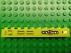 Part No: 6111pb032  Name: Brick 1 x 10 with Volcano Explorers Logo, Vents, Electrical Hazard Symbol, and Yellow Metal Plate Pattern (Sticker) - Set 60124