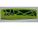 Part No: 61678pb052R  Name: Slope, Curved 4 x 1 with Dark Green Scales and 3 Screws Pattern Model Right (Sticker) - Set 9447