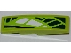Part No: 61678pb054L  Name: Slope, Curved 4 x 1 with 9 Green Scales and 3 White Scales Pattern Model Left (Sticker) - Set 9447