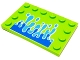 Part No: 6180pb027  Name: Tile, Modified 4 x 6 with Studs on Edges with Blue Water Splash Pattern