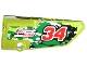 Part No: 64391pb009  Name: Technic, Panel Fairing # 4 Small Smooth Long, Side B with Red Number 34, 2 White Arrows and 'PULL BACK' Pattern (Sticker) - Set 42027