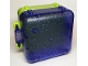Lot ID: 236757839  Part No: 64454c01  Name: Container, Box 3 x 8 x 6 2/3 with Glitter Trans-Purple Front (64454 / 64462)