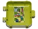 Part No: 64454pb01  Name: Container, Box 3 x 8 x 6 2/3 Half Back with Towel, Bottles, Stethoscope, Leash and Collar Pattern (Sticker) - Set 41403