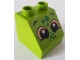 Part No: 6474pb44  Name: Duplo, Brick 2 x 2 x 1 1/2 Slope 45 with 2 Eyes and Green Spots Pattern (Lizard)
