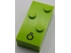 Part No: 65548pb03  Name: Brick, Braille 2 x 4 with 3 Studs with Black Capital Letter O with Tilde (Õ) Pattern (dots-246 ⠪) (Portuguese)