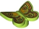 Part No: 80674pb06  Name: Butterfly with Stud Holder with Yellow, Orange, and Black Wings Pattern