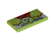 Part No: 87079pb0584  Name: Tile 2 x 4 with Caterpillar, Lime, Red and Yellow Sky and White Stars Pattern