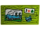 Part No: 87079pb1578  Name: Tile 2 x 4 with Wood Grain, RV Poster, 'I Heart Leaf' Sticker, and Raccoon Head Pattern (Sticker) - Set 42652