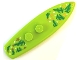 Part No: 90397pb021  Name: Minifigure, Utensil Surfboard Standard with Green Pine Trees and Gold and White Stars Pattern (BAM)