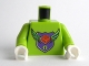 Part No: 973pb0909c01  Name: Torso MBA Level 1 Logo Pattern / Lime Arms / White Hands
