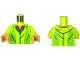 Part No: 973pb5883c01  Name: Torso Cloak with Green Trim and Bright Green Hourglasses over Dark Red Shirt, Medium Nougat Neck Pattern / Lime Arms / Medium Nougat Hands