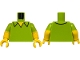 Part No: 973pb6123c01 Name: Torso Shirt with Open Collar, Yellow Neck Pattern / Yellow Arms with Molded Lime Short Sleeves Pattern / Yellow Hands Part No: 973pb6123c01 Name: Torso Shirt with Open Collar, Yellow Neck Pattern / Yellow Arms with Molded Lime Short Sleeves Pattern / Yellow Hands