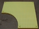 Part No: 47115  Name: Brick, Modified 24 x 24 without 12 x 12 Quarter Circle, with Peg at each Corner