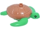Part No: 102285pb01 Name: Sea Turtle with Molded Medium Nougat Shell and Printed Black Eyes with White Pupils Pattern Part No: 102285pb01 Name: Sea Turtle with Molded Medium Nougat Shell and Printed Black Eyes with White Pupils Pattern