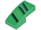 Part No: 11477pb233R  Name: Slope, Curved 2 x 1 x 2/3 with Black and Green Stripes Pattern Model Right Side (Sticker) - Set 77247