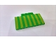 Part No: 15625pb023  Name: Slope, Curved 5 x 8 x 2/3 with Four Studs with Lime Stripes Pattern