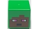 Lot ID: 397293399  Part No: 19729pb053  Name: Minifigure, Head, Modified Cube with Pixelated Reddish Brown Face, Black Mouth, and White and Dark Pink Eyes Pattern (Minecraft Baker)
