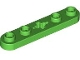 Part No: 32124  Name: Technic, Plate 1 x 5 with Smooth Ends, 4 Studs and Center Axle Hole