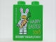 Part No: 4066pb512  Name: Duplo, Brick 1 x 2 x 2 with Happy Easter 2018 Legoland Discovery Centre Bunny Rabbit Costume Pattern