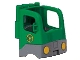 Part No: 48125c03pb01  Name: Duplo Cabin Truck Semi-Tractor Cab with Dark Bluish Gray Base and Recycling Arrows Pattern