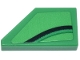 Part No: 5092pb013  Name: Tile, Modified 1 x 2 Wedge Right with Black and Green Curved Lines Pattern (Sticker) - Set 77247
