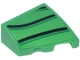 Part No: 5093pb008  Name: Wedge 2 x 2 x 2/3 Right with Green and Black Curved Stripes Pattern (Sticker) - Set 77247