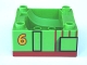 Part No: 51547pb01  Name: Duplo, Train Cab / Tender Base with Bottom Tube with Thomas & Friends Percy Number 6 Pattern