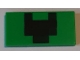 Part No: 87079pb0668  Name: Tile 2 x 4 with Black and Dark Green Squares Pattern (Creeper Mouth)