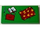 Lego part: Tile 2 x 4 with Cushion with Pillow, Red Blanket with Yellow Stars, Pencils and Notebook with 'Sleep' Pattern (Sticker) - Set 71461