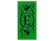 Part No: 87079pb1629  Name: Tile 2 x 4 with Black Letter E, Flying Monkeys, Swirls and Sparkles Pattern (Sticker) - Set 75691
