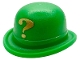 Part No: 95674pb05 Name: Minifigure, Headgear Hat, Bowler with Gold Question Mark Pattern Part No: 95674pb05 Name: Minifigure, Headgear Hat, Bowler with Gold Question Mark Pattern