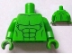 Part No: 973pb1179c01  Name: Torso Bare Chest with Body Lines Both Sides Pattern (Hulk) / Bright Green Arms / Bright Green Hands