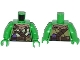 Part No: 973pb1667c01  Name: Torso Turtle Shell with Gauge and Purple Diving Bottles Pattern / Bright Green Arms / Bright Green Hands