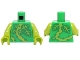 Part No: 973pb2103c01  Name: Torso Plant Vines with Thorns and Green and Lime Leaves Pattern / Lime Arms / Lime Hands