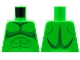 Lot ID: 346252661  Part No: 973pb4575  Name: Torso Bare Chest, Black and Green Muscle Contours Pattern