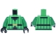 Part No: 973pb5946c01 Name: Torso Pixelated Vest with Green Vertical Stripes and Dark Green Trim over Black Shirt, Belt with Gold Buckle Pattern / Green Arms / Black Hands Part No: 973pb5946c01 Name: Torso Pixelated Vest with Green Vertical Stripes and Dark Green Trim over Black Shirt, Belt with Gold Buckle Pattern / Green Arms / Black Hands
