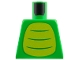 Part No: 973pb6446  Name: Torso Lime Belly with 3 Bright Green Stripes Pattern