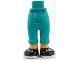 Part No: 100937c00pb006  Name: Mini Doll Hips and Trousers with Back Pockets and Cuffs with Molded Nougat Ankles and Feet and Printed Black Shoes with White Laces and Soles Pattern - Thick Hinge