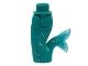 Part No: 16529c00pb05  Name: Mini Doll Hips and Mermaid / Merman Tail Assembly with Molded Satin Trans-Light Blue Caudal Fin and Printed Metallic Light Blue Scales Pattern
